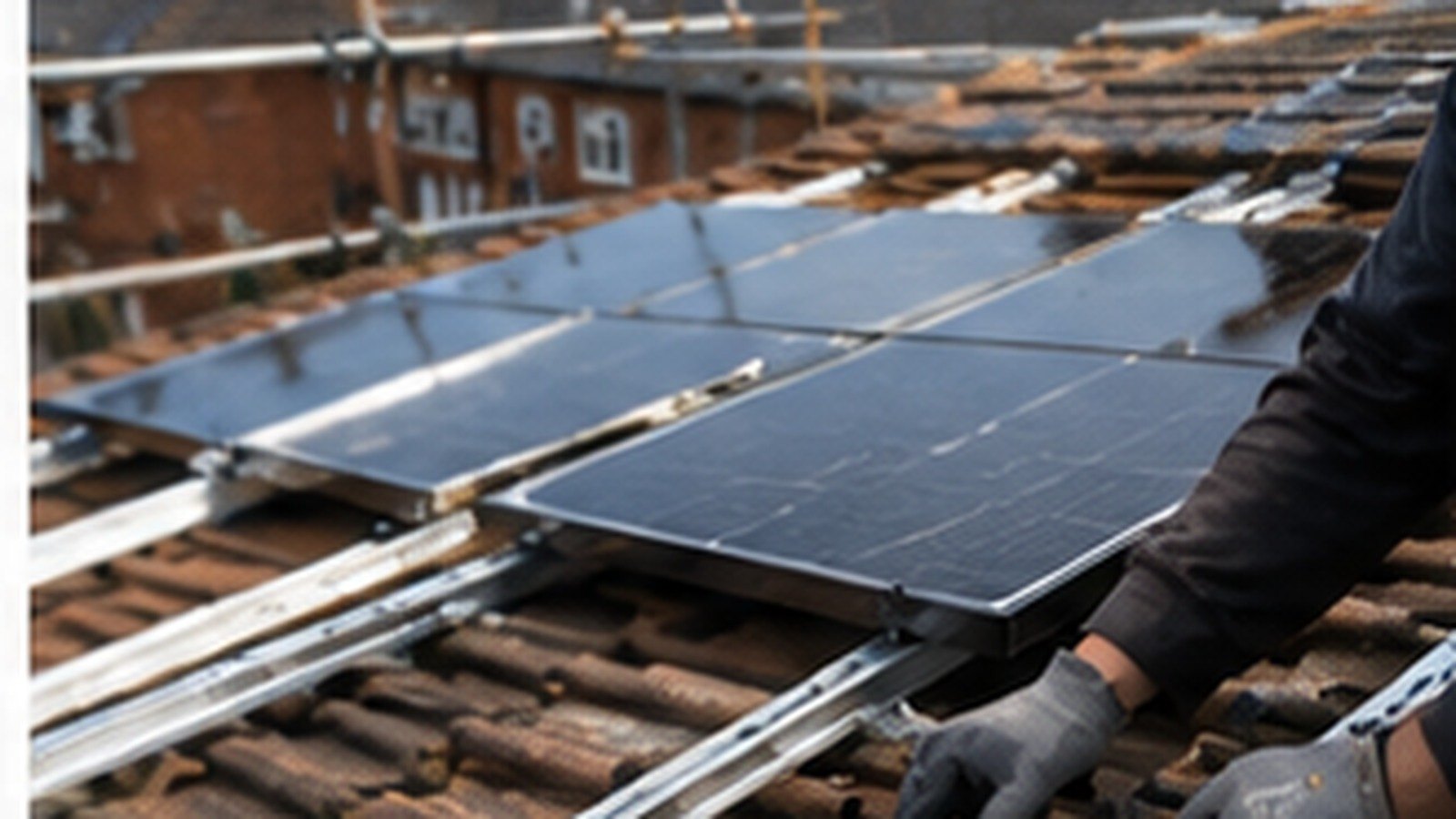Solar installation underway on a Sheffield property